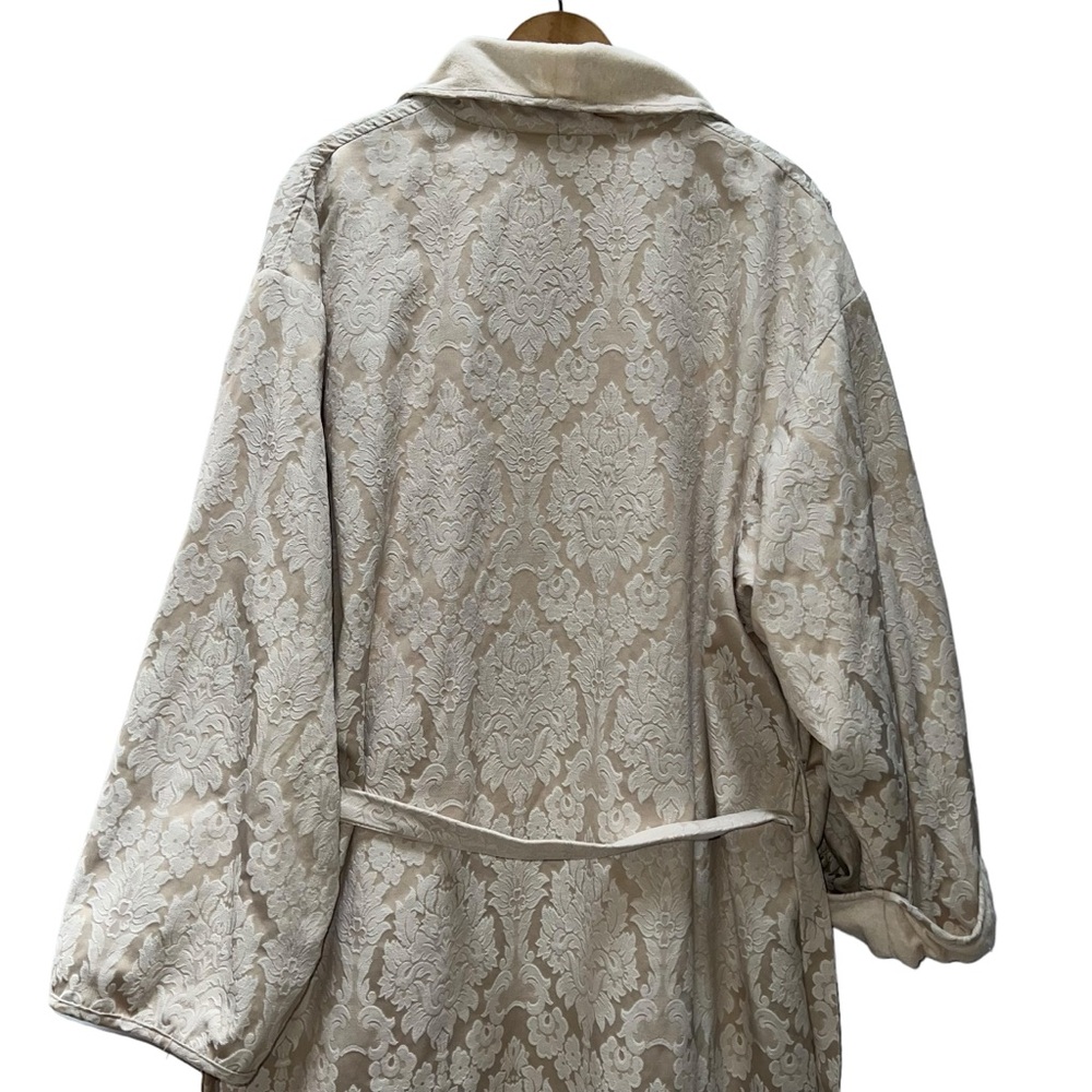 Victoria’s Secret VTG 90s Gold Label Cream Terry Cloth Floral Brocade Robe - Picture 7 of 16